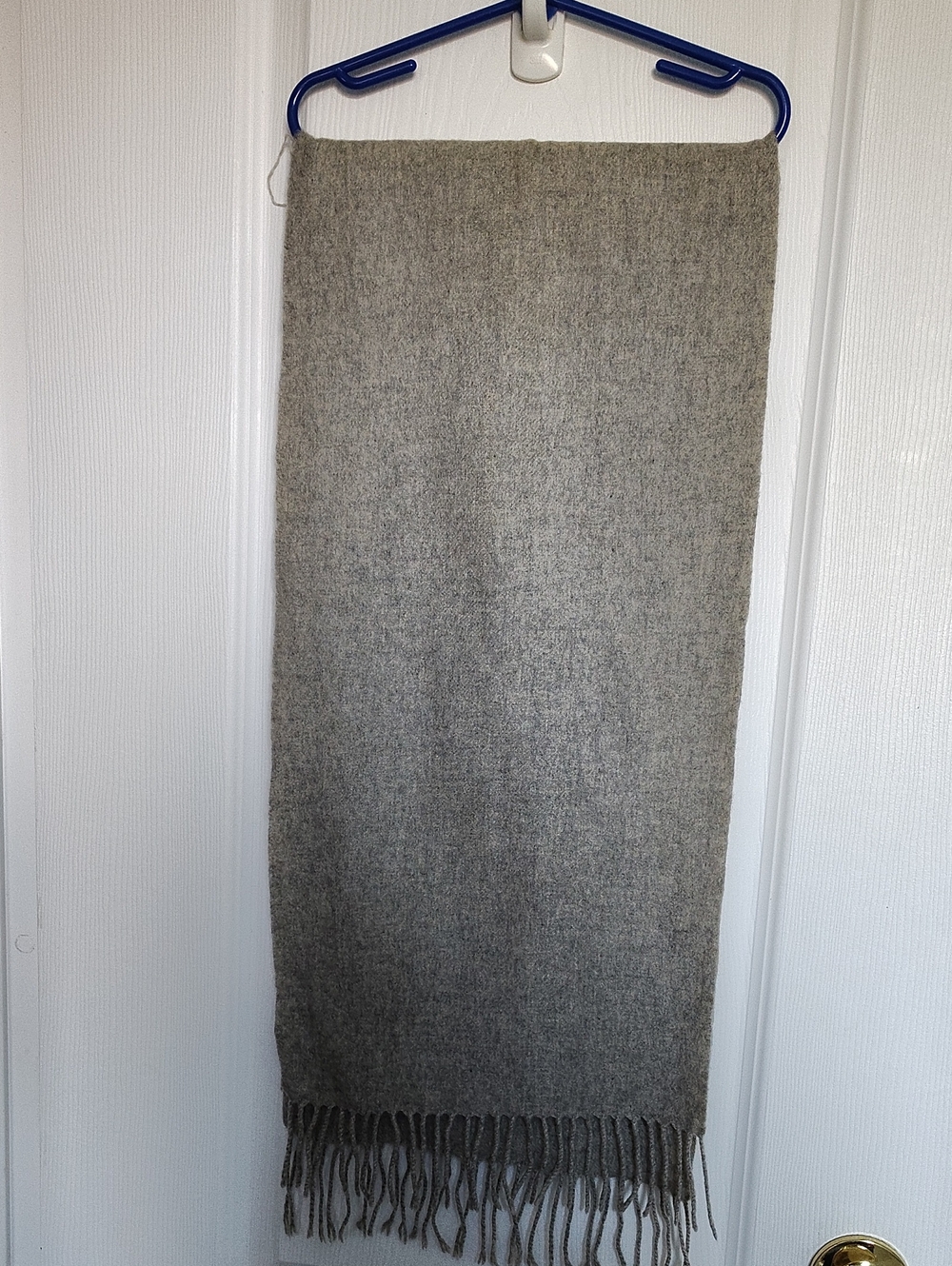 Men's Gray Wool Scarf
